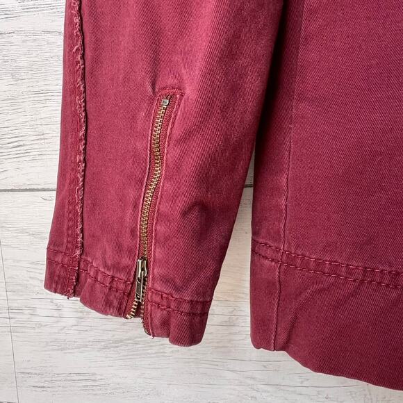 Hurley Jacket Womens Size Small Burgundy Winchester Woven Full Zip with Hood - Picture 5 of 16